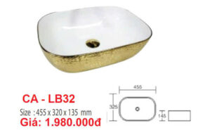 LAVABO sứ cao cấp ( mạ vàng )